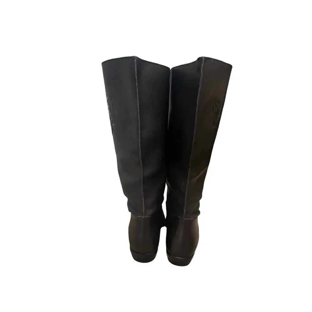 Westies‎ Black Genuine Leather Knee High Boots, 9M